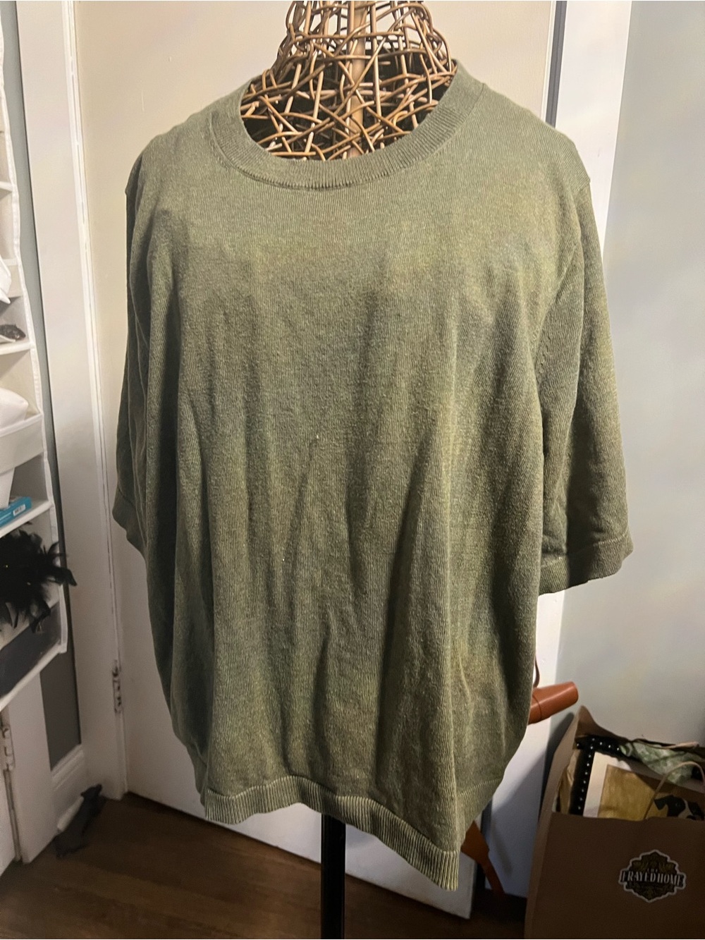 J. Crew Olive Green Short Sleeve Knit Top